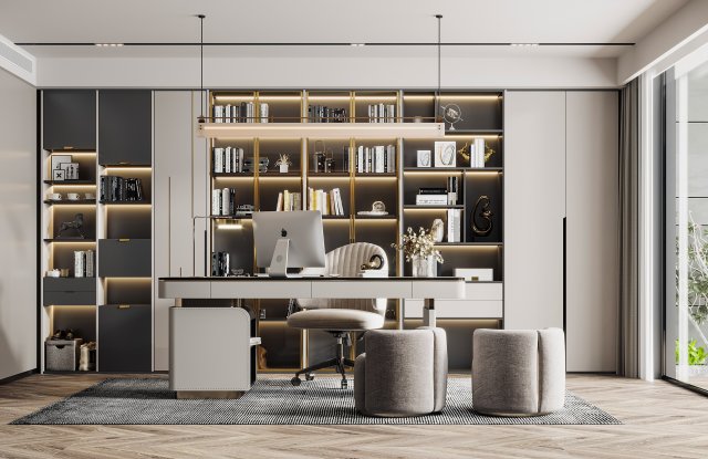 modern office 3Dモデル .c4d .max .obj .3ds .fbx .stl .blend 