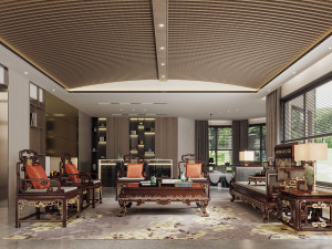 modern living room 3D Model