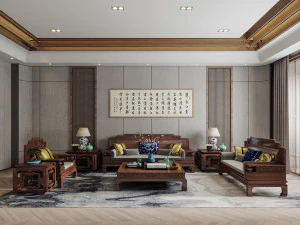 modern living room 3D Model