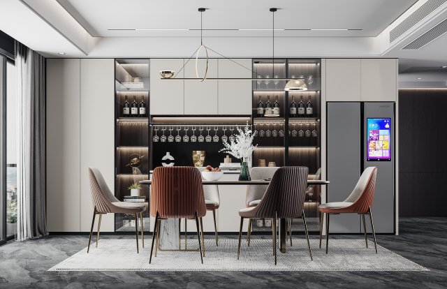 modern restaurant 3D मॉडल .c4d .max .obj .3ds .fbx .stl .blend 