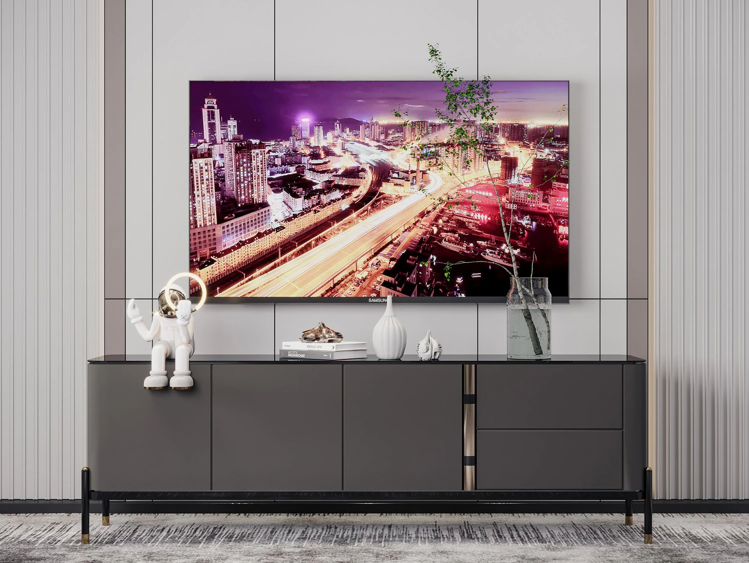 modern tv cabinet 3D Model .c4d .max .obj .3ds .fbx .stl .blend 