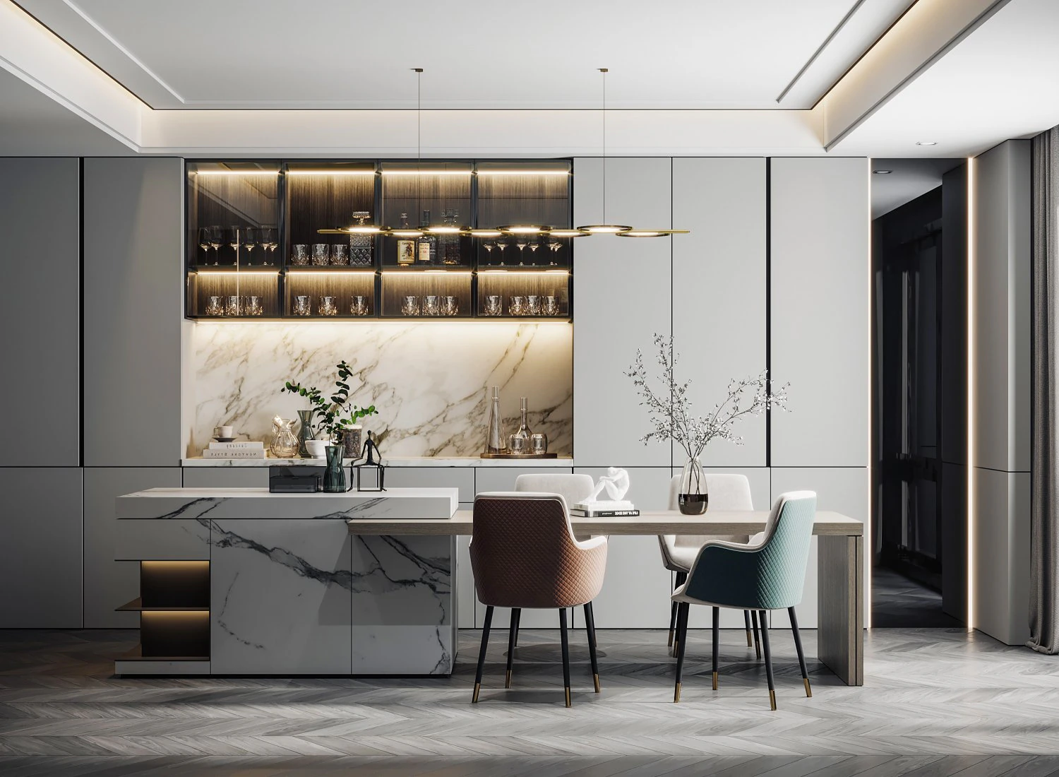 modern restaurant 3D Model .c4d .max .obj .3ds .fbx .stl .blend 