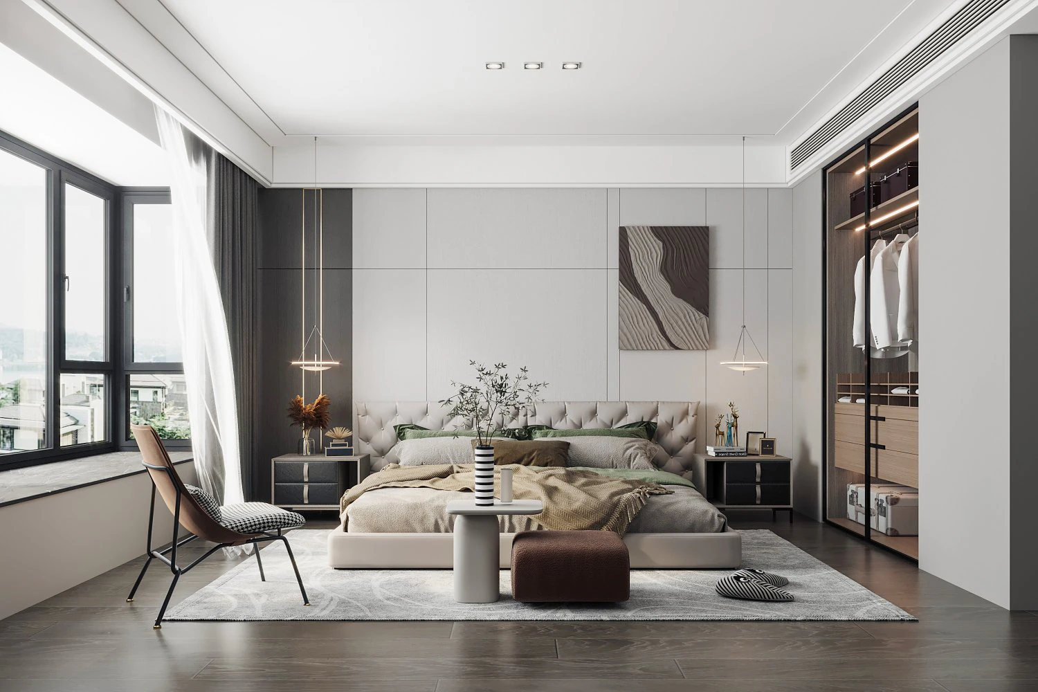modern bedroom 3D Model .c4d .max .obj .3ds .fbx .stl .blend 