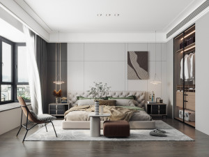 modern bedroom 3D 模型