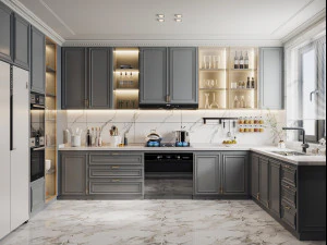 cucina americana Modello 3D