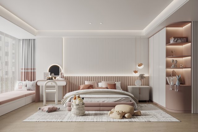 Modern children room Modelo 3D .c4d .max .obj .3ds .fbx .stl .blend
