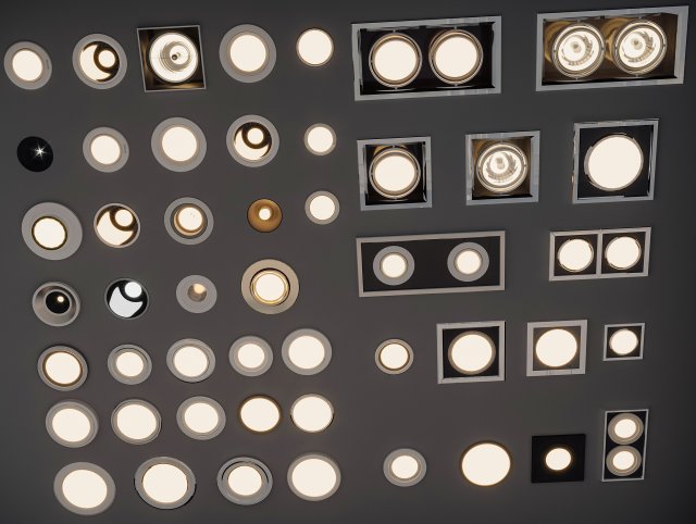 modern downlight 3D Model .c4d .max .obj .3ds .fbx .stl .blend 