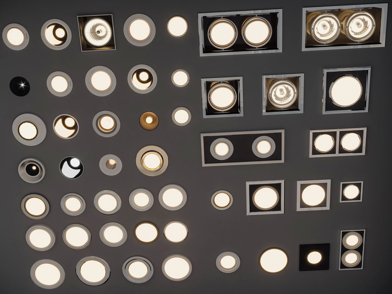modern downlight 3D Model .c4d .max .obj .3ds .fbx .stl .blend 