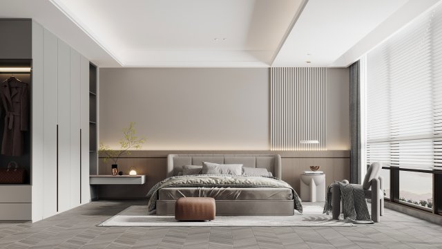 modern bedroom Modèle 3D .c4d .max .obj .3ds .fbx .stl .blend 