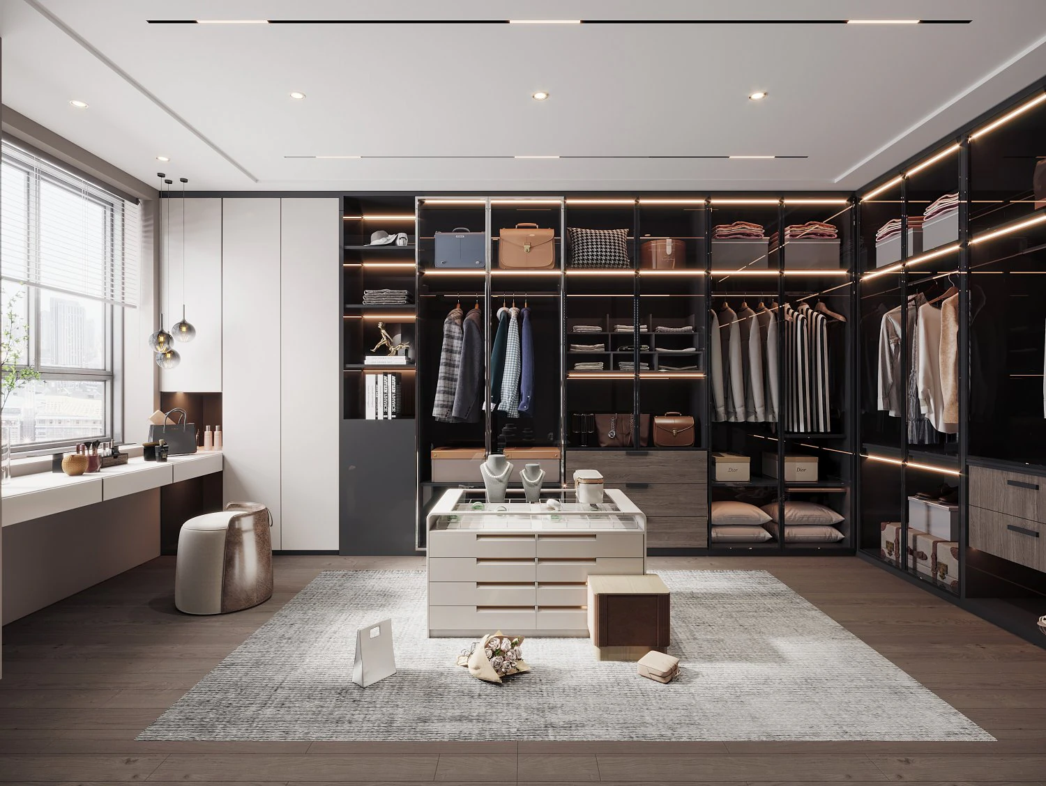 modern cloakroom 3D Model .c4d .max .obj .3ds .fbx .stl .blend 
