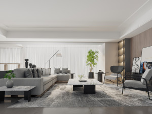 modern living room 3D Модель