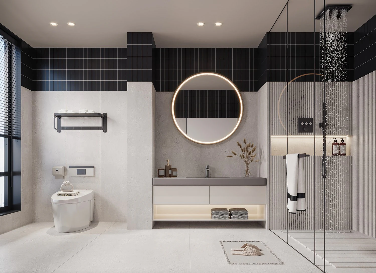 modern bathroom 3D Model .c4d .max .obj .3ds .fbx .stl .blend 