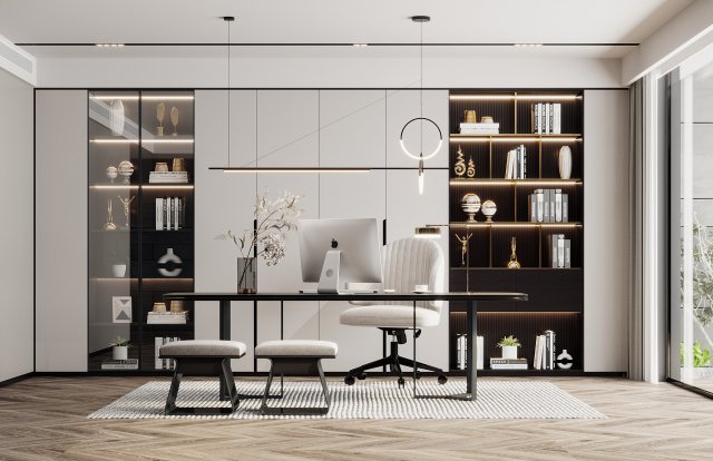 modern office 3D Модель .c4d .max .obj .3ds .fbx .stl .blend 