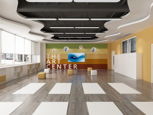 modern style dance classroom 3D Model