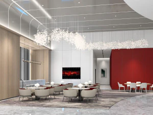 आधुनिक कैफे लाउंज 3D मॉडल