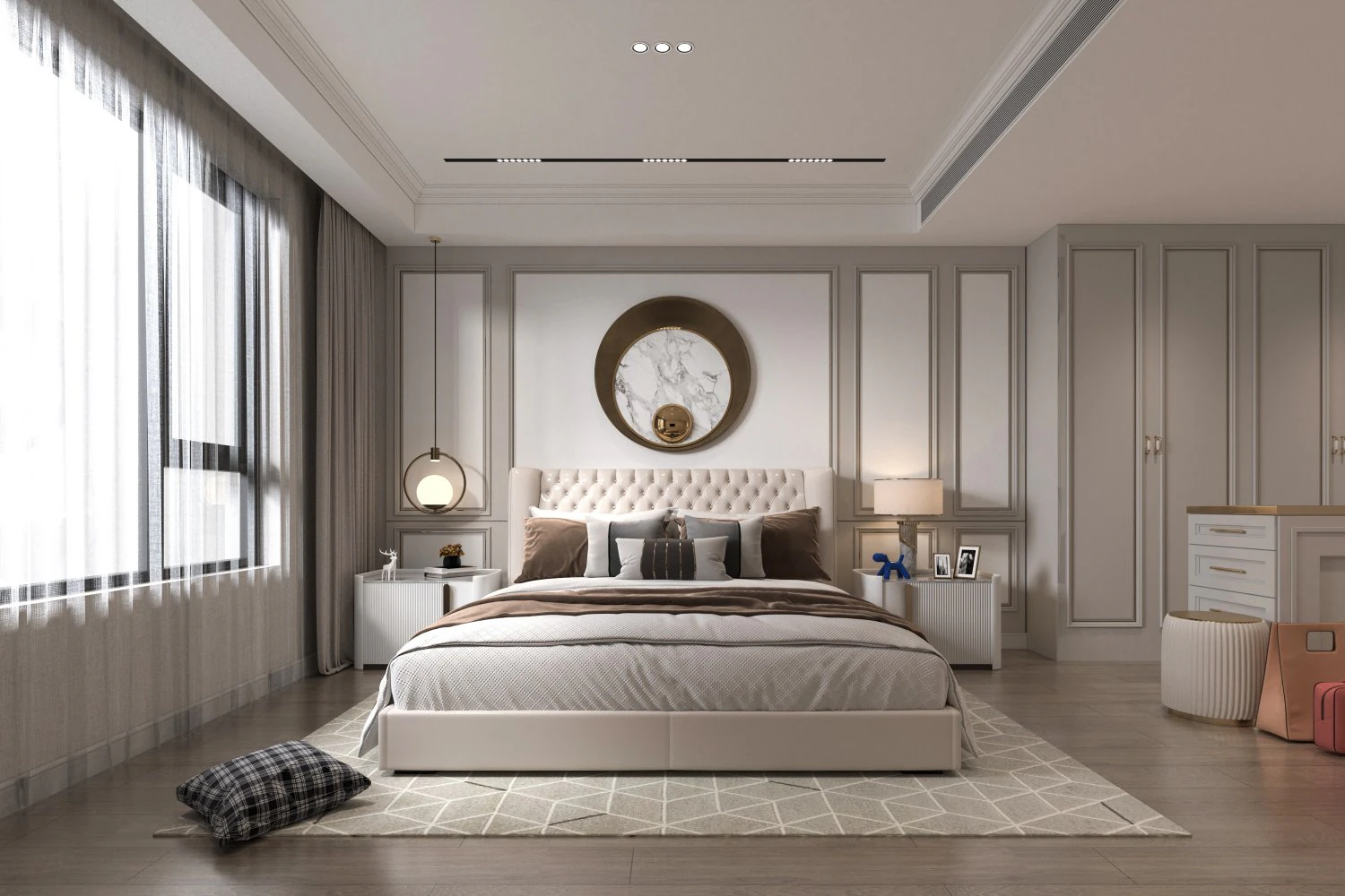 modern bedroom 3D Model .c4d .max .obj .3ds .fbx .stl .blend 