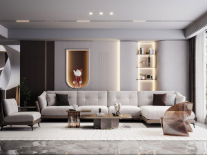 modern living room 3D Model
