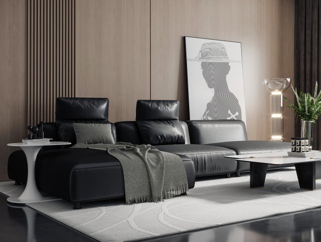 modern sofa Model 3D .c4d .max .obj .3ds .fbx .stl .blend 