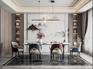 现代餐厅 3D 模型