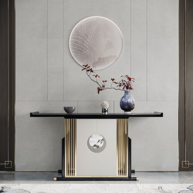 modern side cabinet Model 3D .c4d .max .obj .3ds .fbx .stl .blend 
