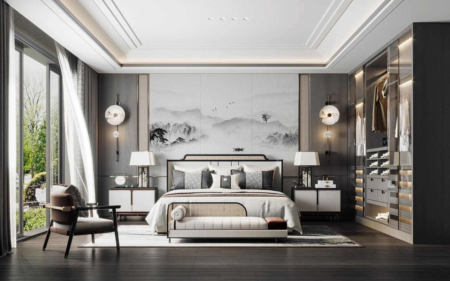 modern bedroom 3D Model .c4d .max .obj .3ds .fbx .stl .blend 