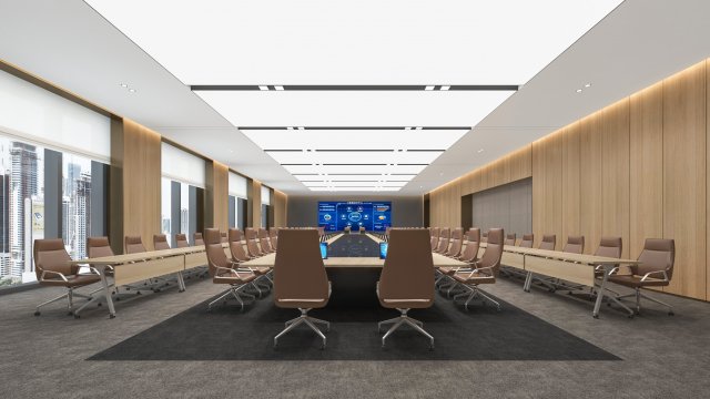 modern conference room Modèle 3D .c4d .max .obj .3ds .fbx .stl .blend 