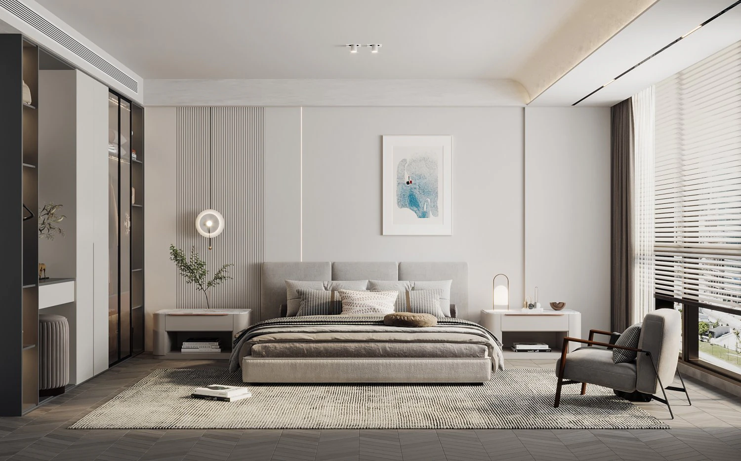 modern bedroom 3D Model .c4d .max .obj .3ds .fbx .stl .blend 