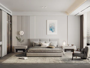 современная спальня 3D Модель