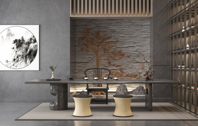 modern office 3D Модель .c4d .max .obj .3ds .fbx .stl .blend