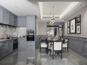 american living room 3D Model