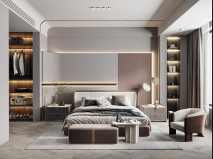 modern bedroom 3D Model