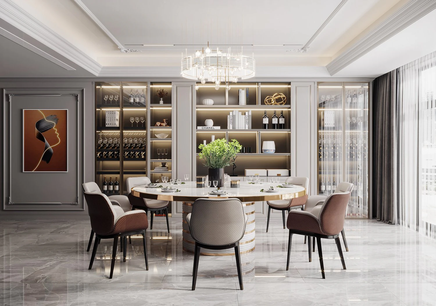 european restaurant 3D Model .c4d .max .obj .3ds .fbx .stl .blend 