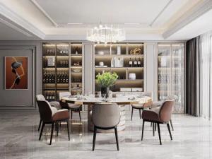 європейський ресторан 3D Модель