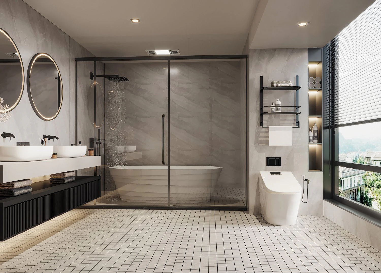 modern bathroom 3D Model .c4d .max .obj .3ds .fbx .stl .blend 