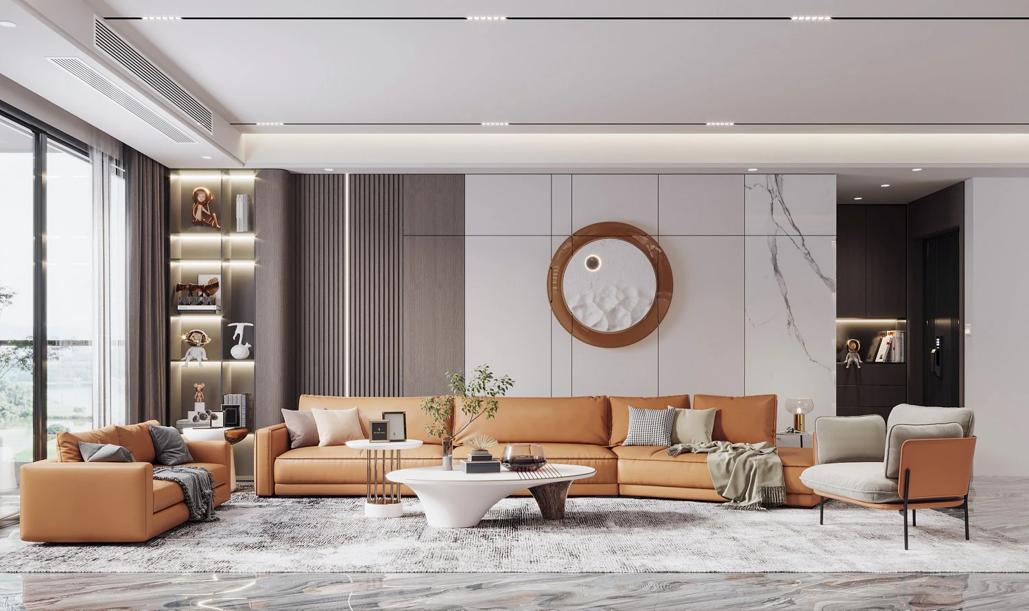 modern living room 3D Model .c4d .max .obj .3ds .fbx .stl .blend 