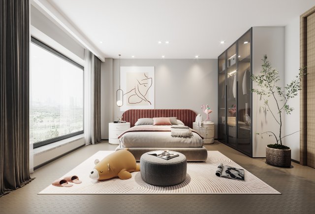 modern children room Modelo 3D .c4d .max .obj .3ds .fbx .stl .blend 
