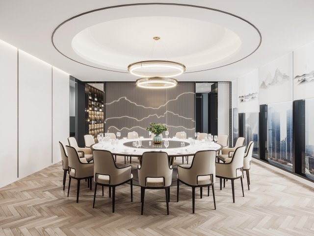 modern restaurant Modelo 3D .c4d .max .obj .3ds .fbx .stl .blend 