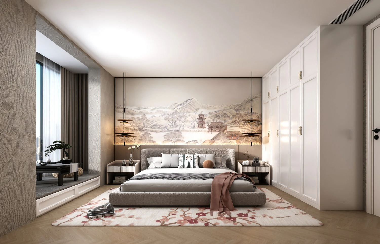 modern bedroom 3D Model .c4d .max .obj .3ds .fbx .stl .blend