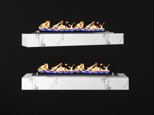 modern fireplace Model 3D