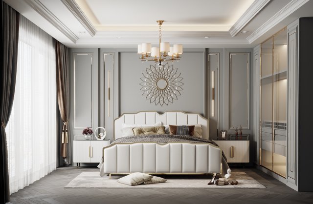 american bedroom 3D 모델 .c4d .max .obj .3ds .fbx .stl .blend
