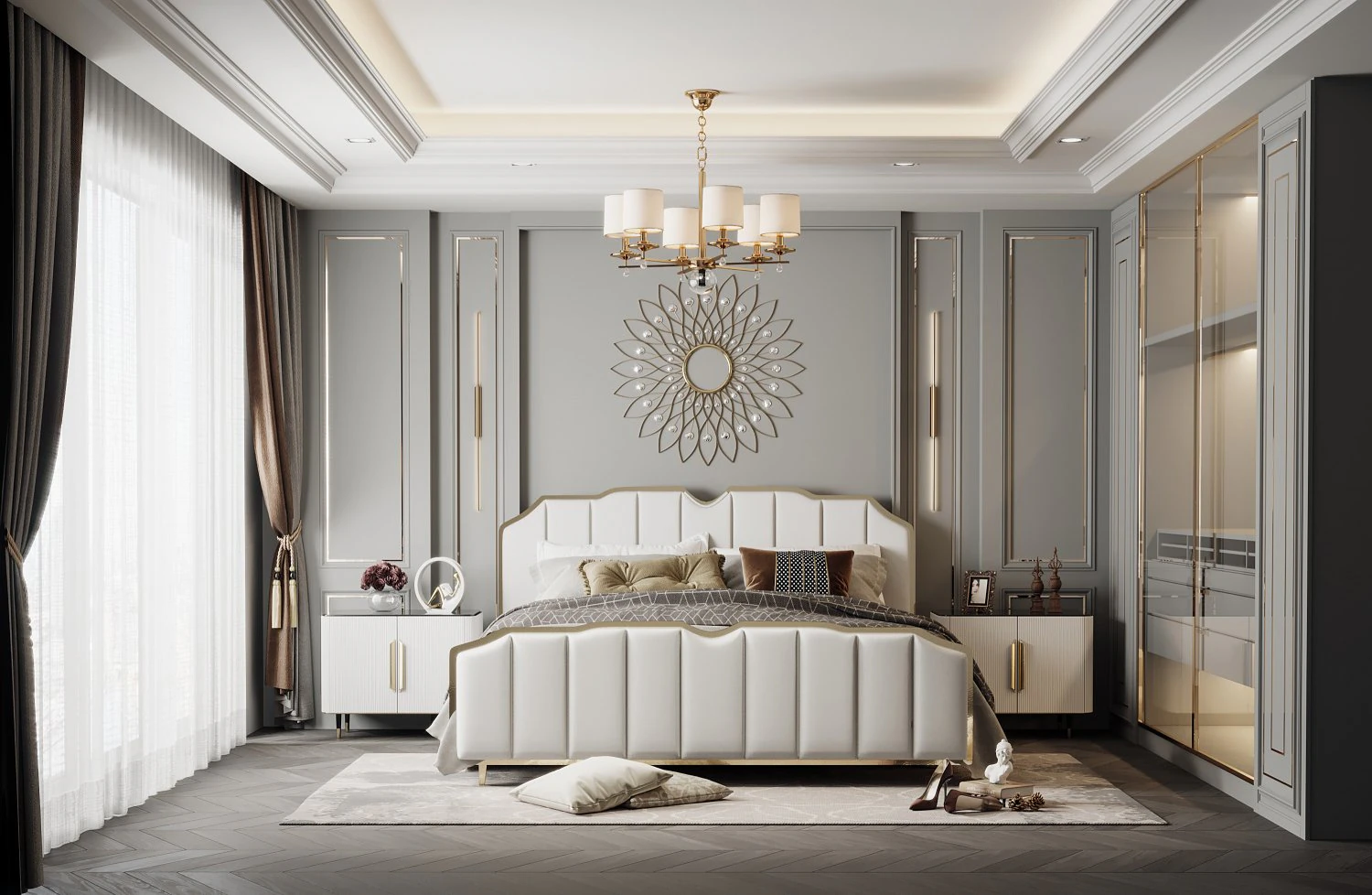 american bedroom 3D Model .c4d .max .obj .3ds .fbx .stl .blend 