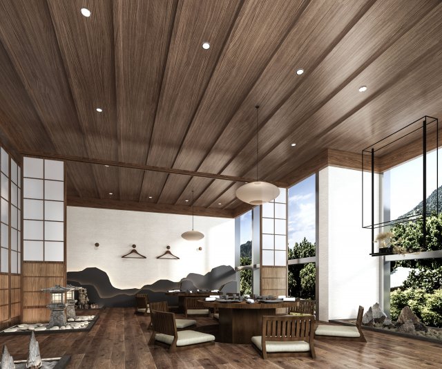 japanese restaurant Modèle 3D .c4d .max .obj .3ds .fbx .stl .blend 