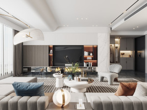 modern living room Modello 3D