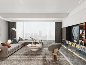 modern living room 3D Model