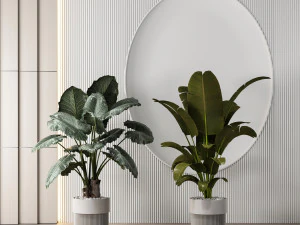 현대 화분 3D 모델