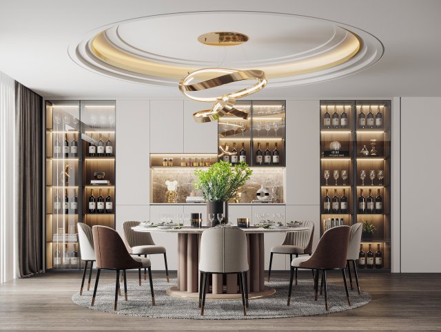 modern restaurant 3D Modell .c4d .max .obj .3ds .fbx .stl .blend