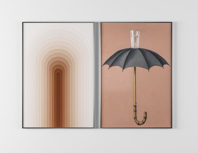 modern hanging painting 3D 모델 .c4d .max .obj .3ds .fbx .stl .blend 