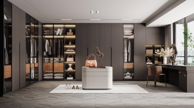 modern cloakroom Modello 3D .c4d .max .obj .3ds .fbx .stl .blend 