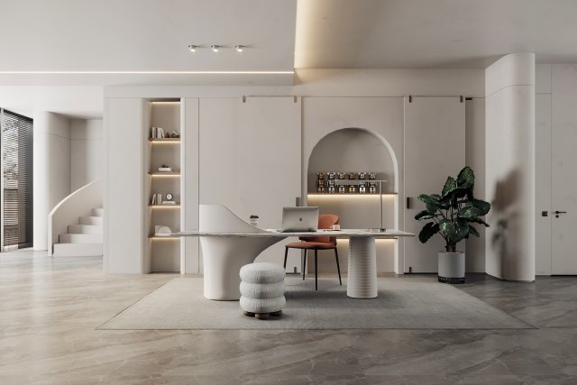 modern office 3D Model .c4d .max .obj .3ds .fbx .stl .blend
