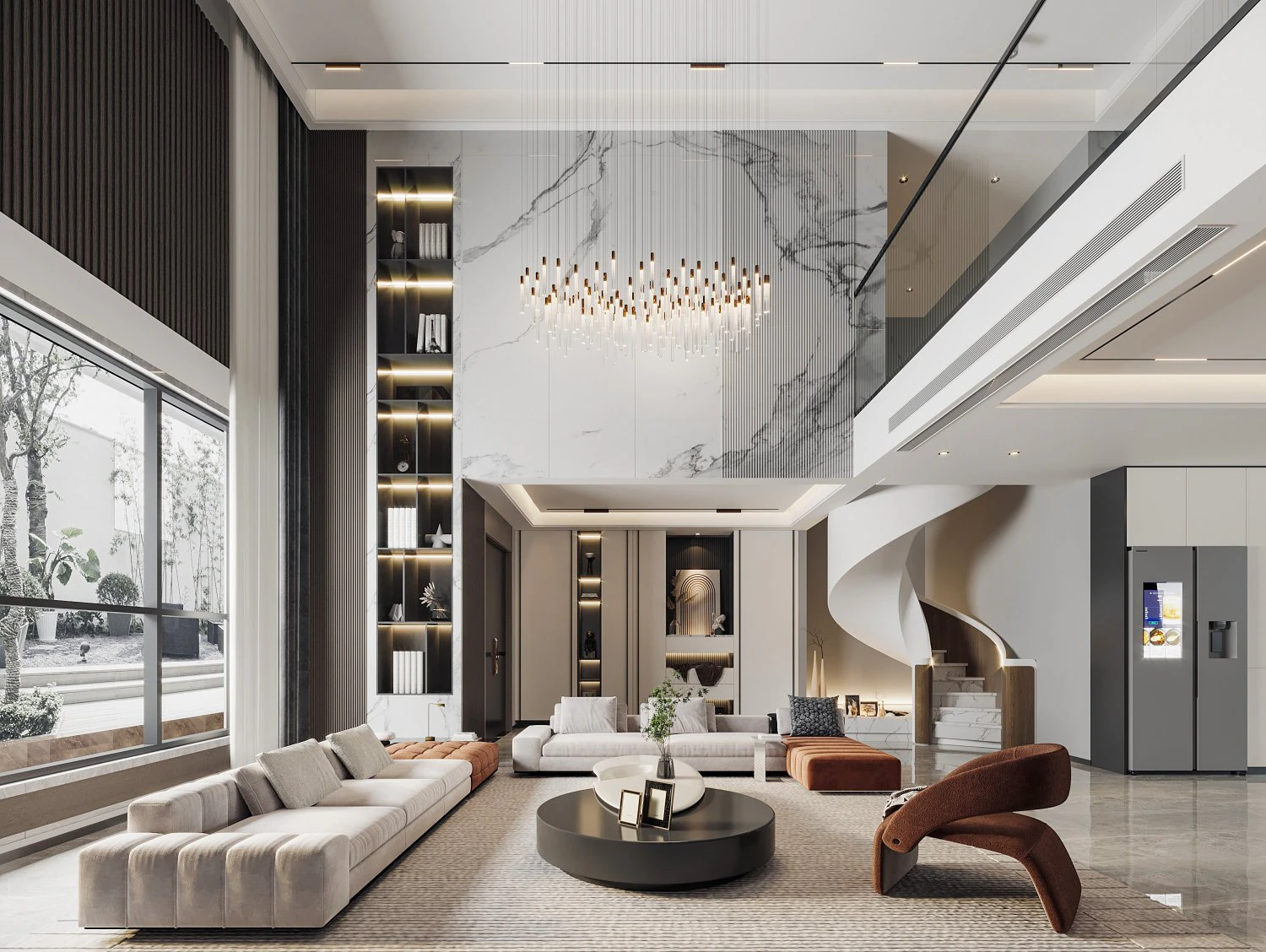 modern living room 3D Model .c4d .max .obj .3ds .fbx .stl .blend 